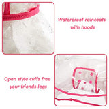 Chubasquero de plástico para mascotas, impermeable, con capucha, para cachorros, ropa de lluvia para perros pequeños y medianos