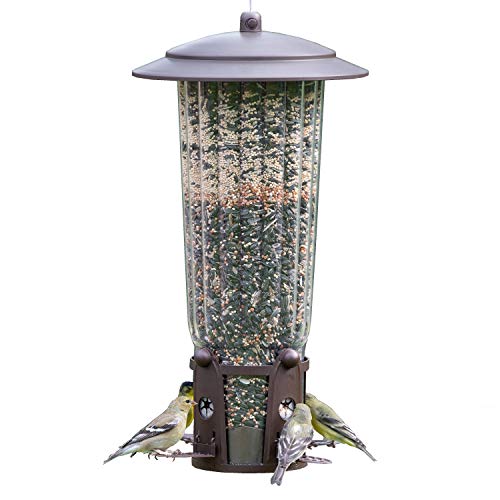 Perky-Pet 334-1SR Squirrel-Be-Gone Max Alimentador de pájaros con Flexports - 4 Lb