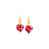 Aretes de gota de cristal en oro de 18 quilates para mujeres