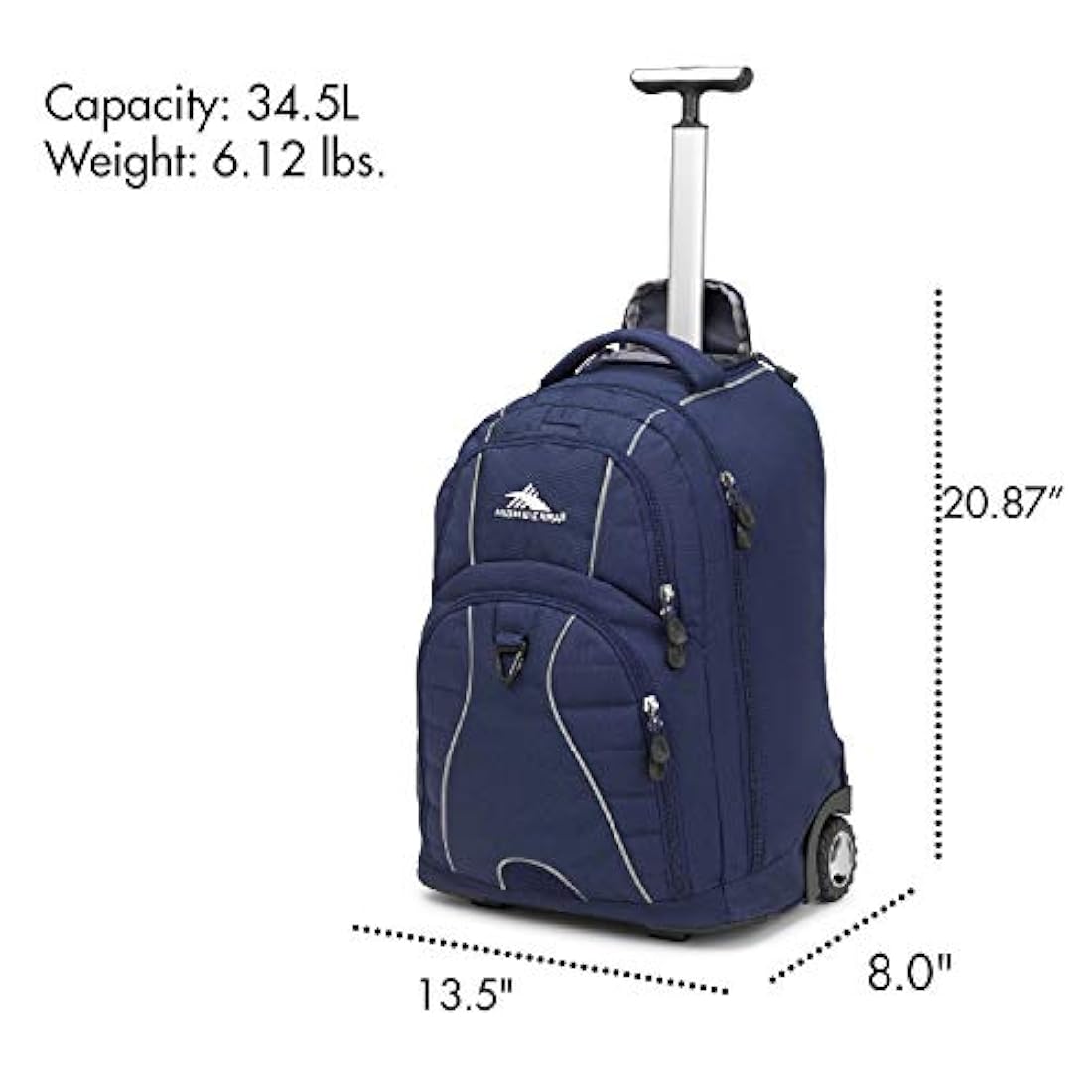 Morral con ruedas para portátil, Azul marino(20.5x13.5x 8)