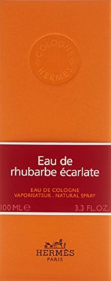 Hermes Eau De Rhubarbe Ecarlate EDC Spray para unisex, 3.3 onzas