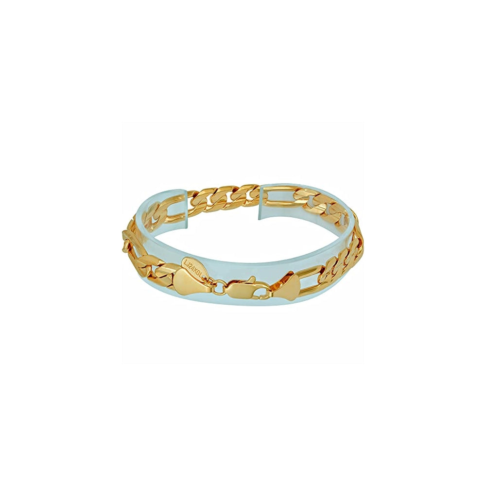 Pulseras de cadena Figaro para hombres y mujeres
