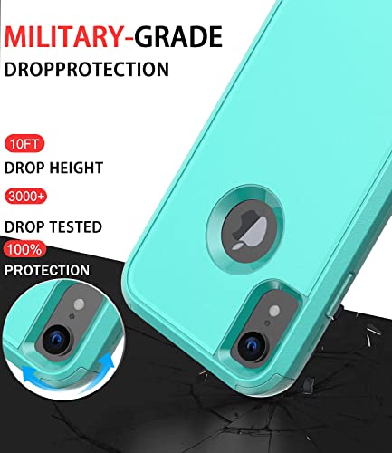 Diverbox for iPhone Xr Case [Shockproof] [Dropproof] [Dust-Proof],Heavy Duty Protection Phone Case Cover for Apple iPhone XR (Teal)
