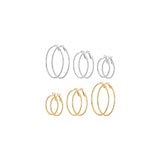 Aretes de acero inoxidable hipoalergénicos juego 6 pares
