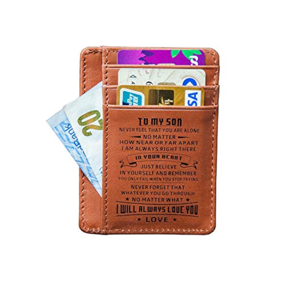 Cartera minimalista de hombre en cuero de vaca