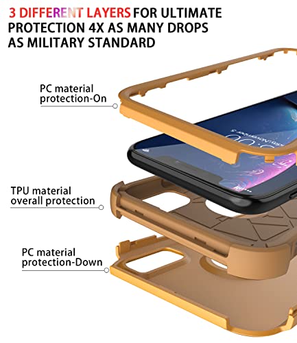 Diverbox Funda para iPhone Xr [a prueba de golpes] [a prueba de polvo], funda de protección resistente para Apple iPhone XR (amarillo)
