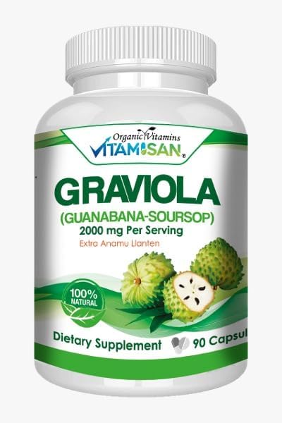 Extracto de Graviola Soursop 2000 mg - Suplemento Natural 90 Caps