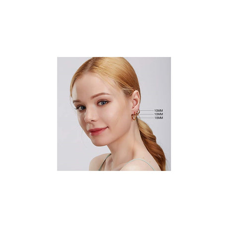 Aretes de acero inoxidable hipoalergénicos para mujer