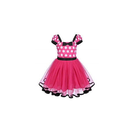 Disfraces de princesa con lunares rosado talla 2 años