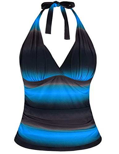 Traje de baño tankini para mujer con cuello en V