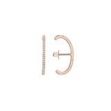 Aretes tipo dormilona chapados en oro de 14 quilates