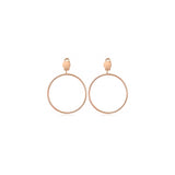 Aretes minimalistas de aro grande con clip para mujeres