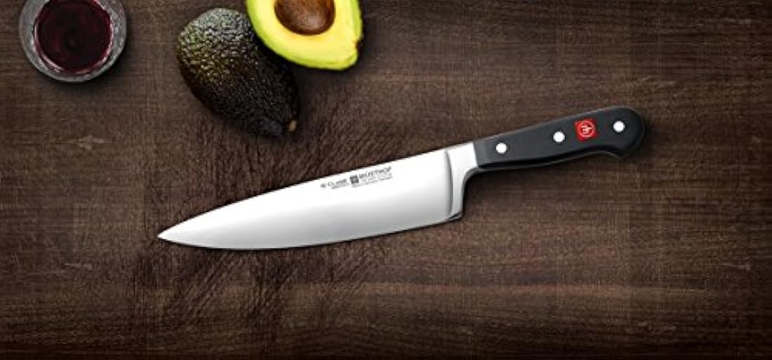WÜSTHOF 4582/20 - Cuchillo de chef, 8.0 in, color negro