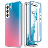 ESDOT Funda para Samsung Galaxy S22, grado militar, prueba de caídas de 21 pies, funda resistente con diseños de moda rosa azul para mujeres y niñas, funda protectora para Galaxy S22 de 6.1 pulgadas