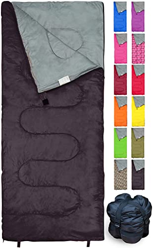 REVALCAMP Bolsa de dormir para uso en interiores y exteriores. Ideal para niños, niñas, adolescentes y adultos. Estas bolsas ultraligeras y compactas son perfectas para excursionistas, mochileros y campistas.