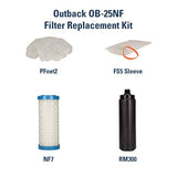 Kit de repuesto de filtro de agua Outback Plus (para modelo OB-25NF) para filtrado de gravedad de emergencia