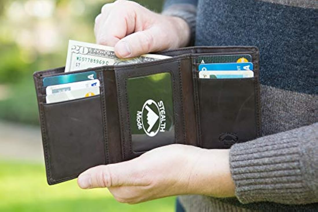 Billetera de piel para hombres Stealth Mode