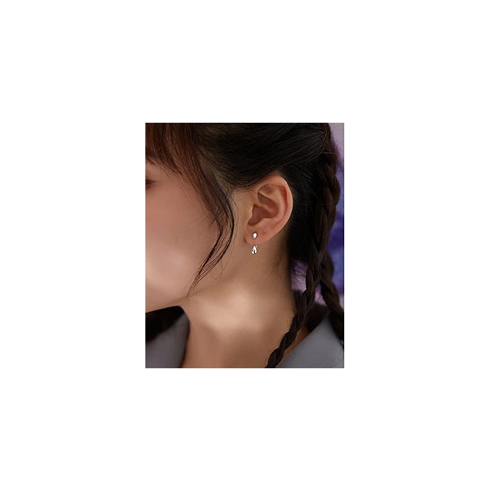 Aretes de gota de plata para mujeres