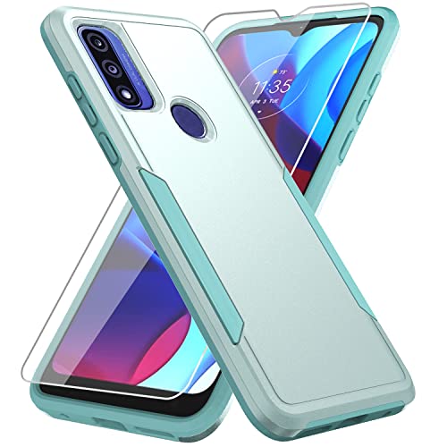 Warsia for Moto G Pure Phone Case, Moto G Pure Case with Screen Protector,[Military Grade Drop Tested] Heavy-Duty Tough Rugged Shockproof Protective Case for Motorola G Pure, Green
