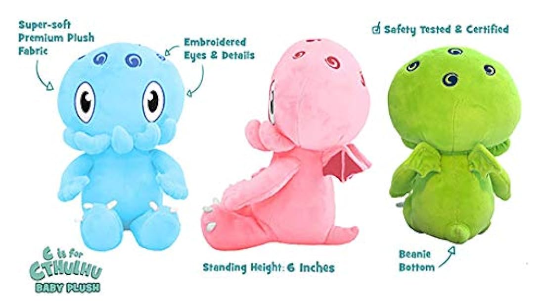 C es para Cthulhu Baby Plush (verde, 6 )