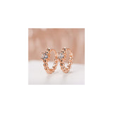 Aretes de aro dorados  para mujeres 5 pares