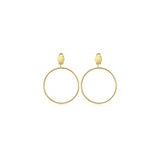Aretes minimalistas de aro grande de 2 pulgadas con clip