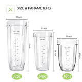 Vasos de repuesto de 32 onzas, QT 2 paquetes de vasos
