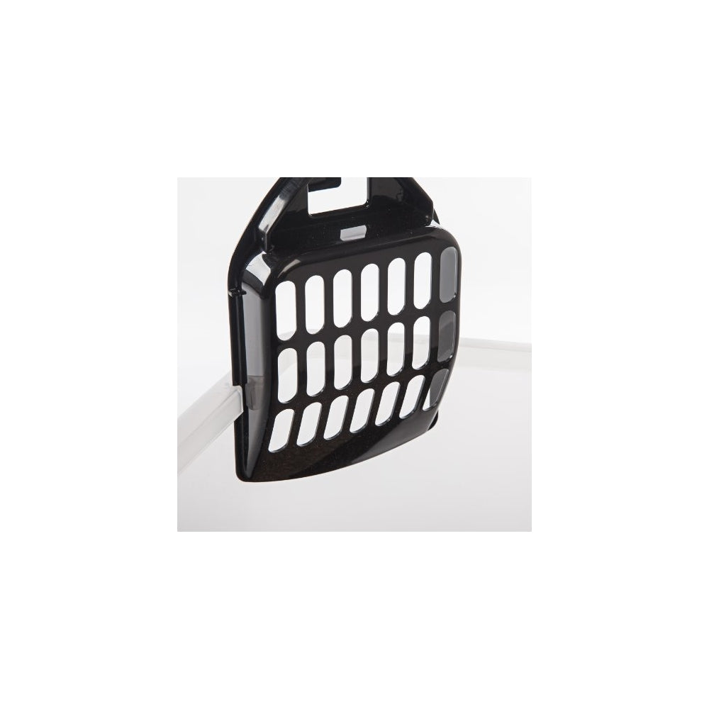 Caja de arena para gatos con escudo y pala para arena