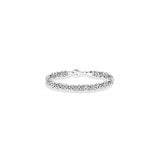 Pulseras y tobilleras bizantina italiana de plata fina