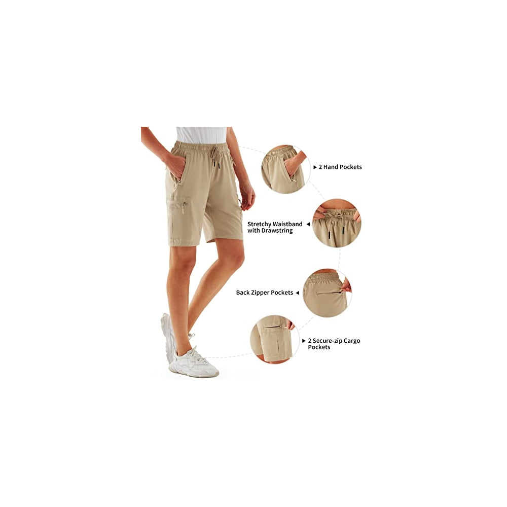 Shorts cortos tipo cargo de senderismo para mujer XL