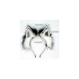 Disfraces de Diadema de orejas de lobo blanca talla única
