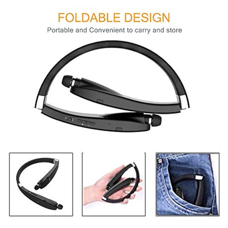 Auriculares Bluetooth plegables, ligeros y retráctiles