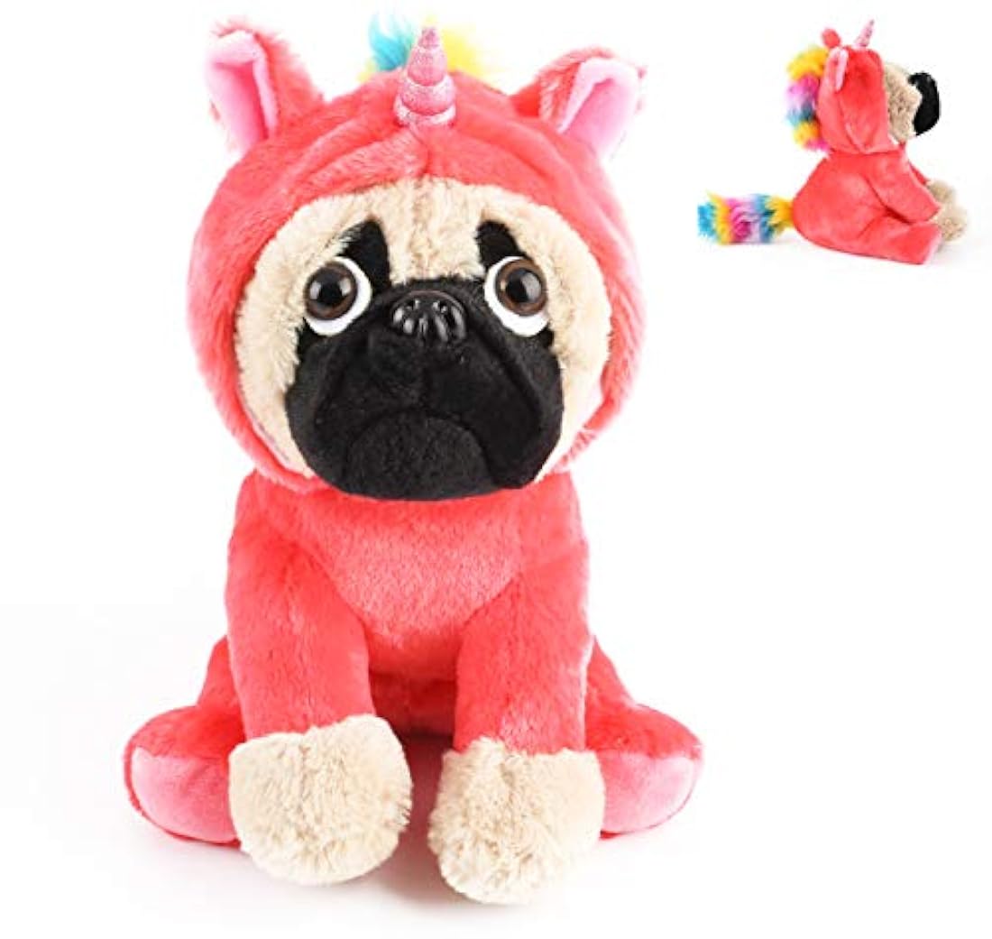 peluche con disfraz de unicornio rosa caliente 12.0 in