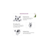 Pulseras de plata de ley 925 con diseño gato