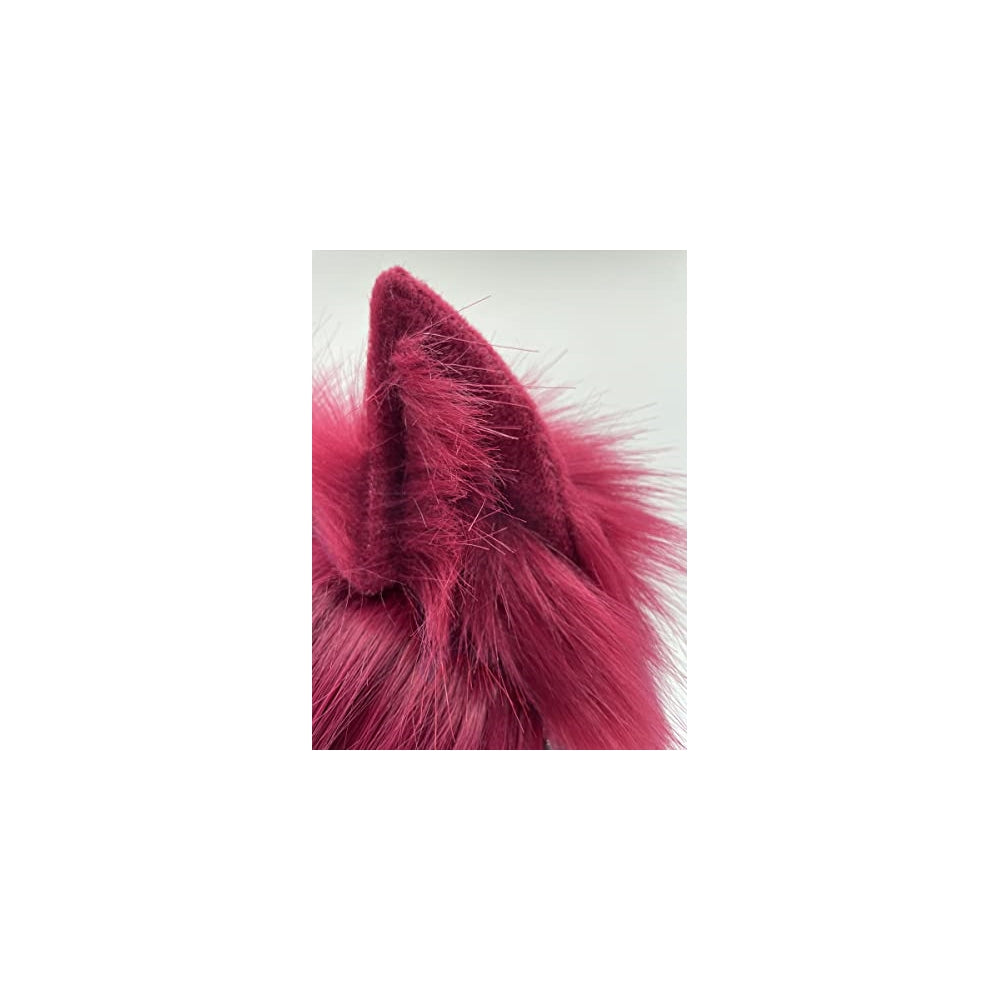 Disfraces de Diadema de orejas de lobo rojo talla única