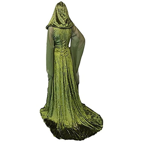 Disfraces - Vestido largo con capucha para mujer
