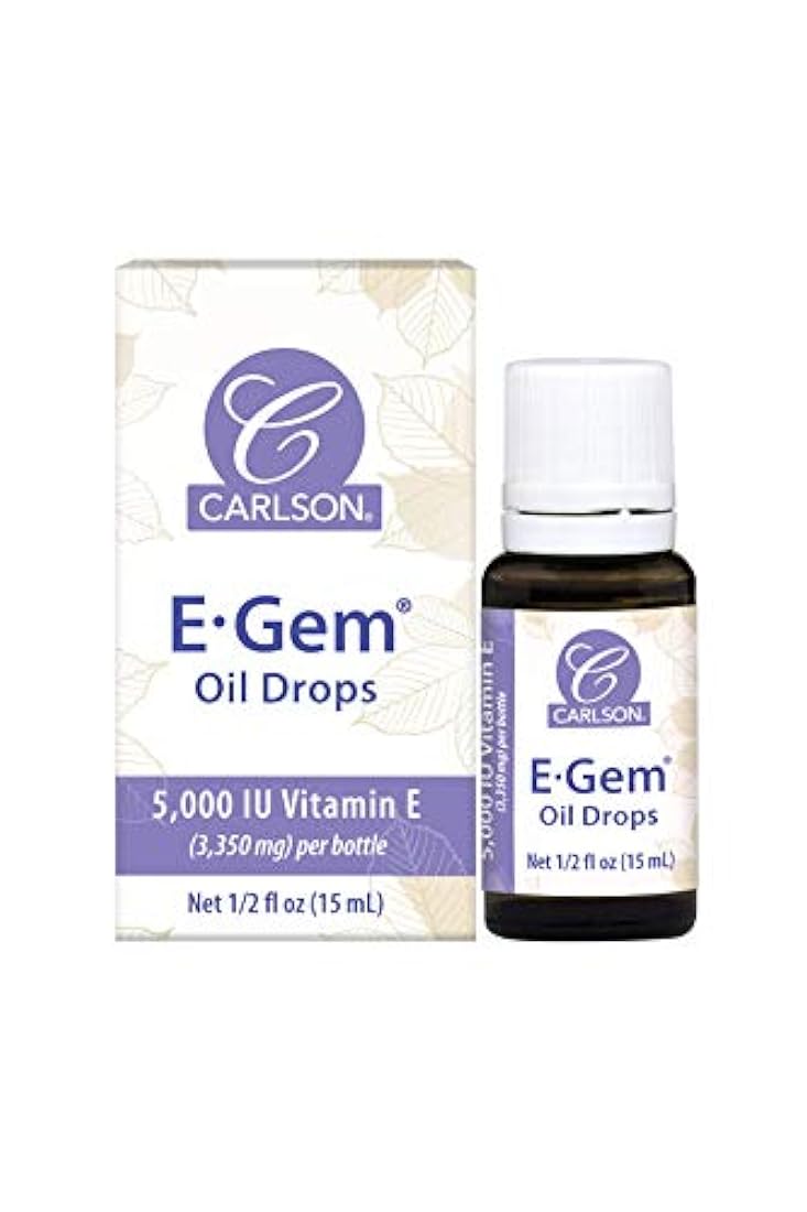 Carlson E-Gem gotas de aceite 5.000 UI, vitamina E, 088395060007, 1