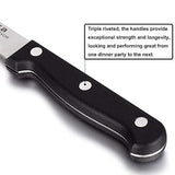 G.a HOMEFAVOR - Cuchillo para carne, acero inoxidable,negro