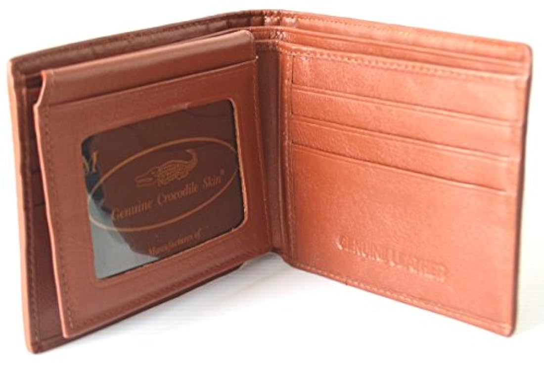 Cartera piel de cocodrilo para hombre talla única