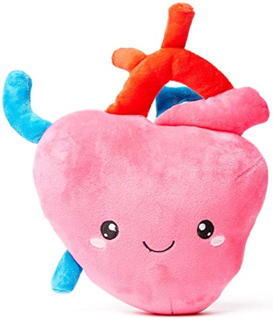 Corazón de peluche con texto en inglés