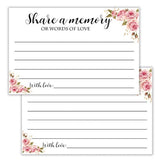 50 tarjeta de memoria floral para la celebración de la vida