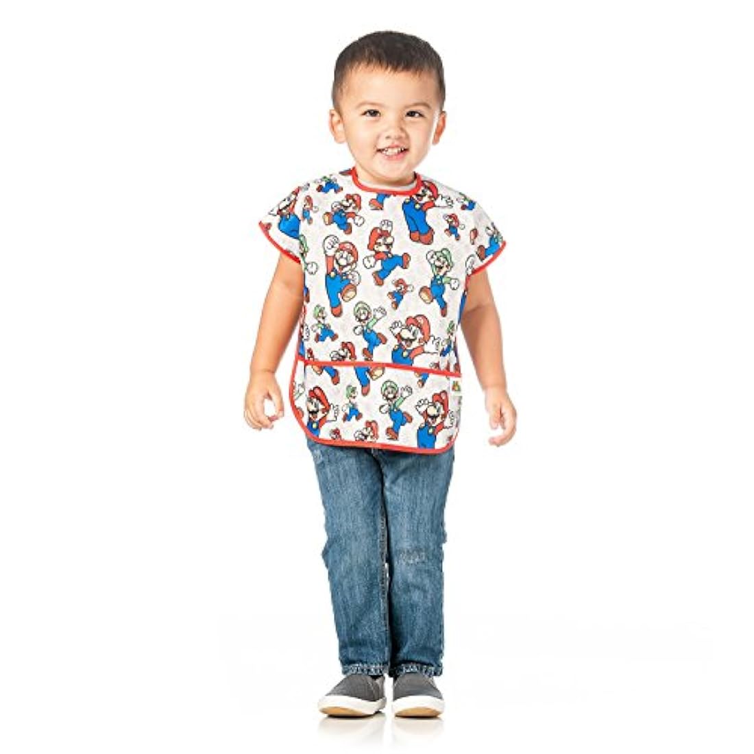 Babero de manga corta para niño impermeable lavable