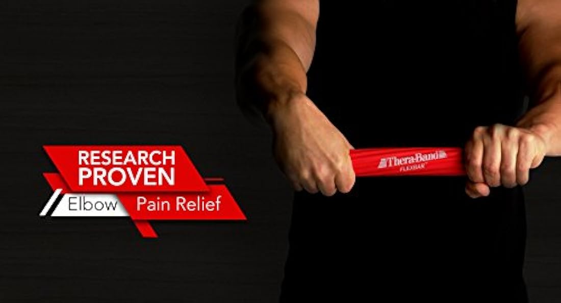 Barra de resistencia TheraBand FlexBar para mejorar la fuerza de agarre, codo de tenis, codo de golfistas, tendinitis