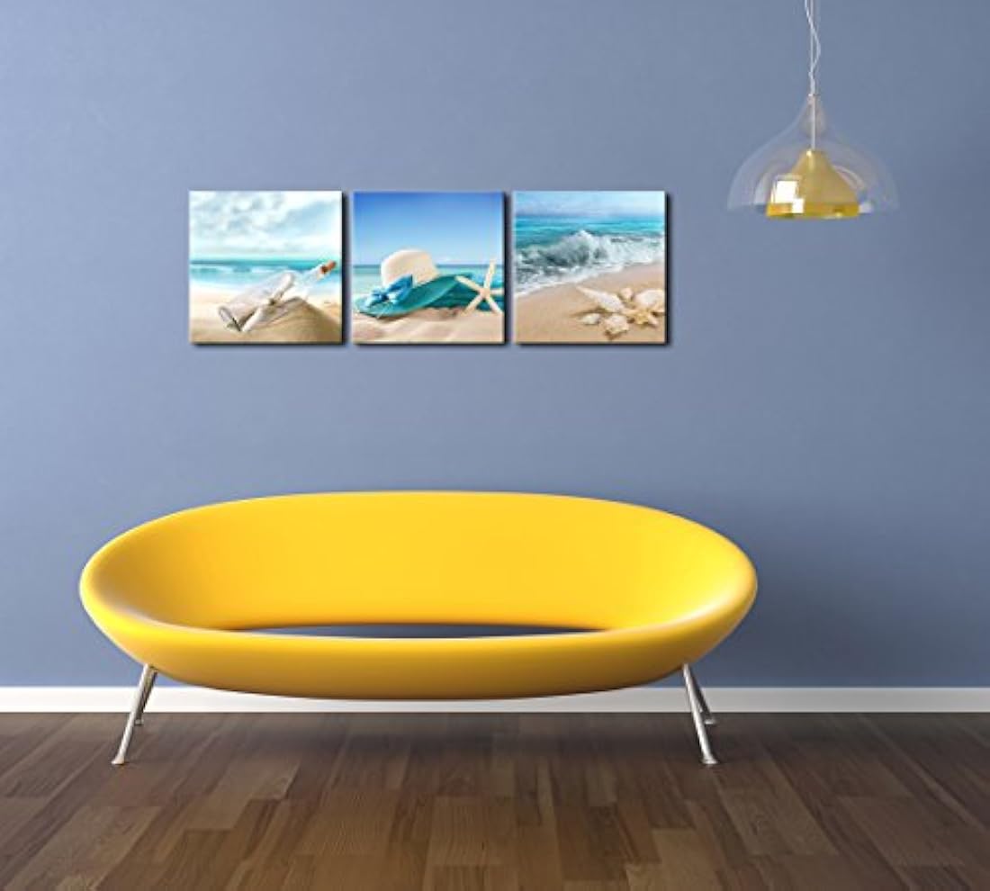 lienzo para pared, arte moderno de playa, estirado
