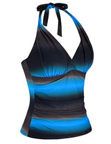 Traje de baño tankini para mujer con cuello en V