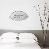 Arte de pared 3D con labios brillantes, listo para colgar.