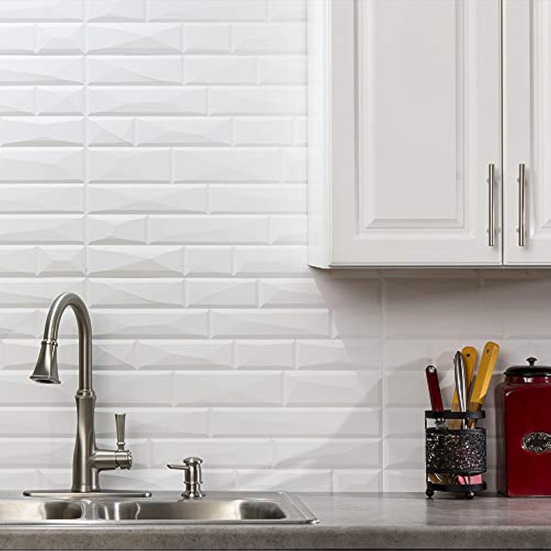 kit decorativo de vinilo color blanco mate