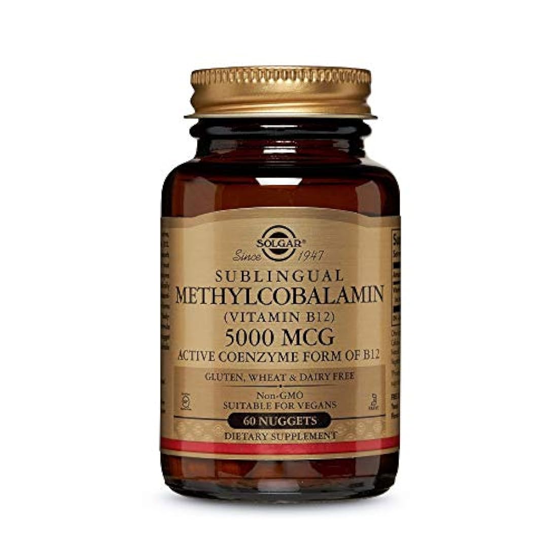 Solgar Metilcobalamina (Vitamina B12) 5000 mcg 60 Nugge