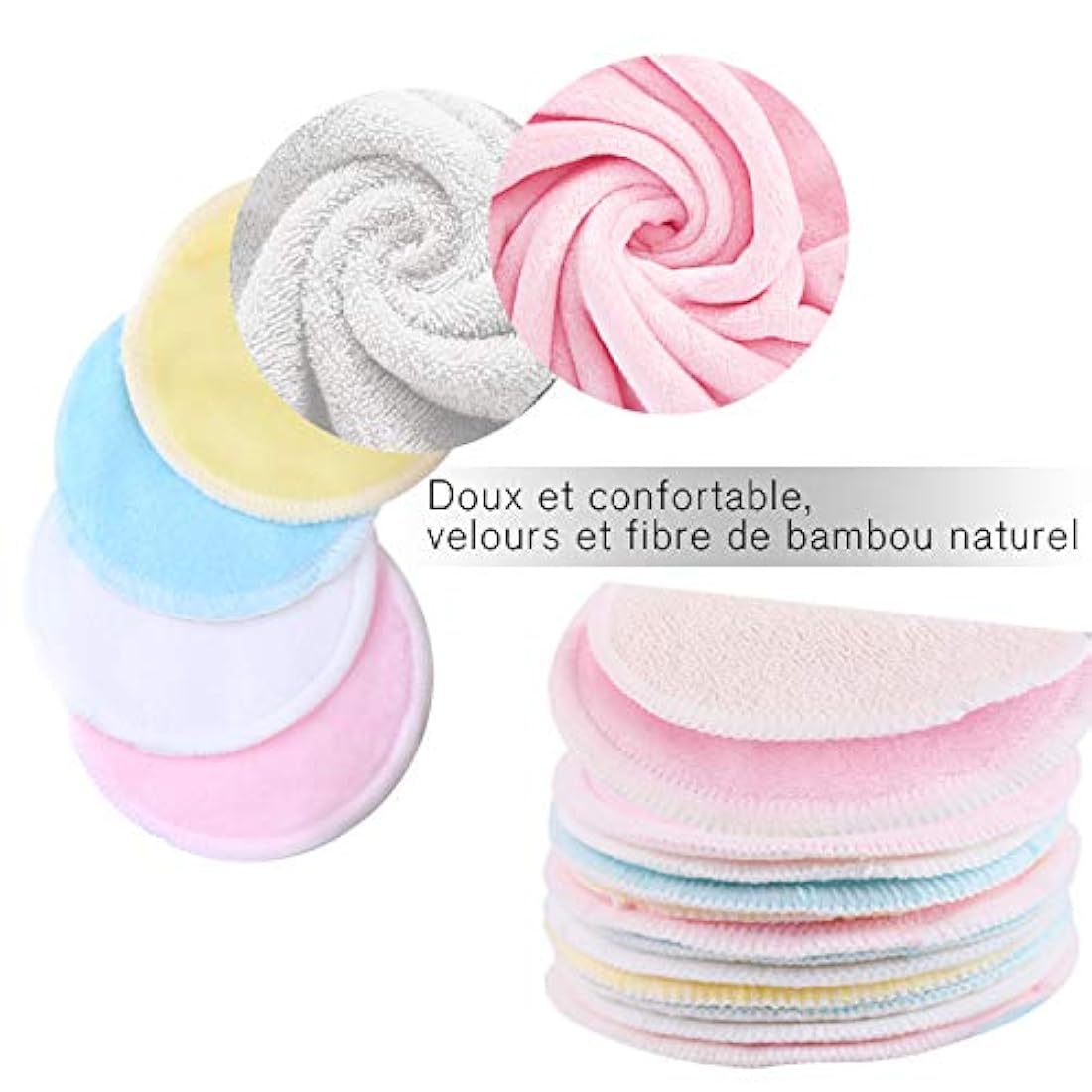 Almohadillas de maquillaje reutilizables,  16 unidades