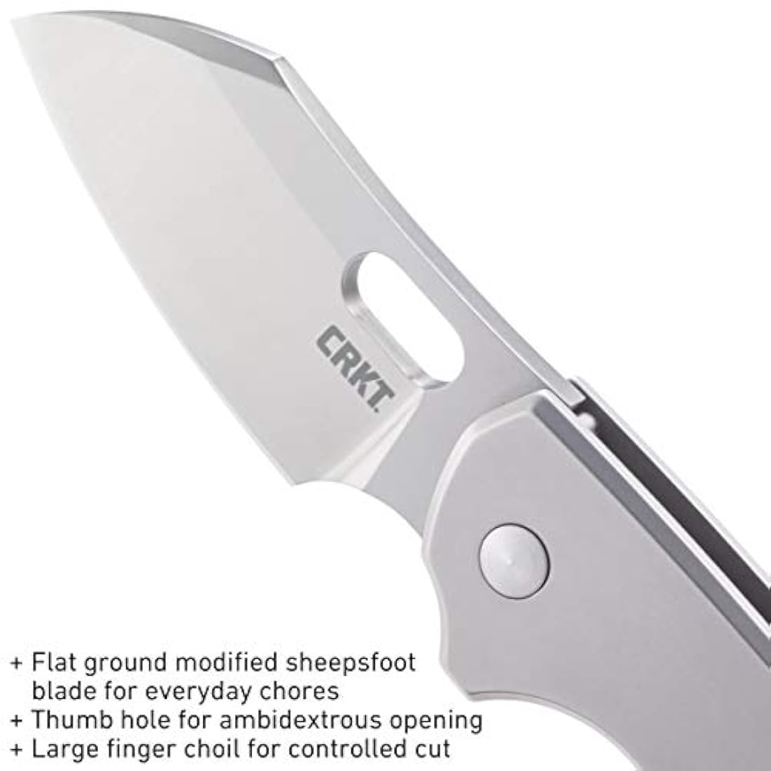 Cuchillo plegable, color plateado.